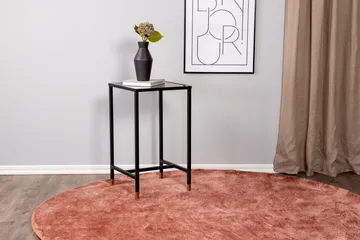 Dipp Nattbord 40 cm MarmorMønster - Glas/Sort/Grå - Møbler - Bord - Avlastningsbord & sidobord - Sengebord & nattbord