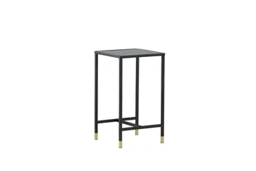 Dipp Nattbord 40 cm MarmorMønster - Glas/Sort/Grå - Møbler - Bord - Avlastningsbord & sidobord - Sengebord & nattbord