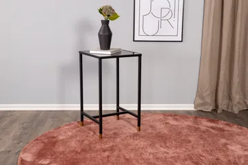 Dipp Nattbord 40 cm MarmorMønster - Glas/Sort/Grå - Møbler - Bord - Avlastningsbord & sidobord - Sengebord & nattbord