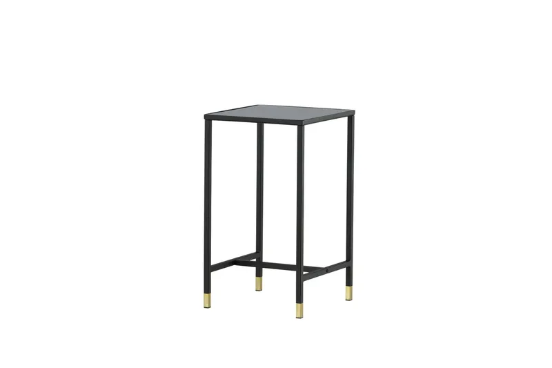 Dipp Nattbord 40 cm MarmorMønster - Glas/Sort/Grå - Møbler - Bord - Avlastningsbord & sidobord - Sengebord & nattbord