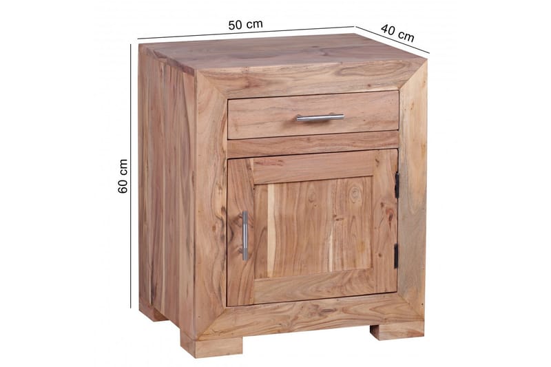Dornell Nattbord med Skuffer 50 cm i Tre - Brun - Møbler - Bord - Avlastningsbord & sidobord - Sengebord & nattbord
