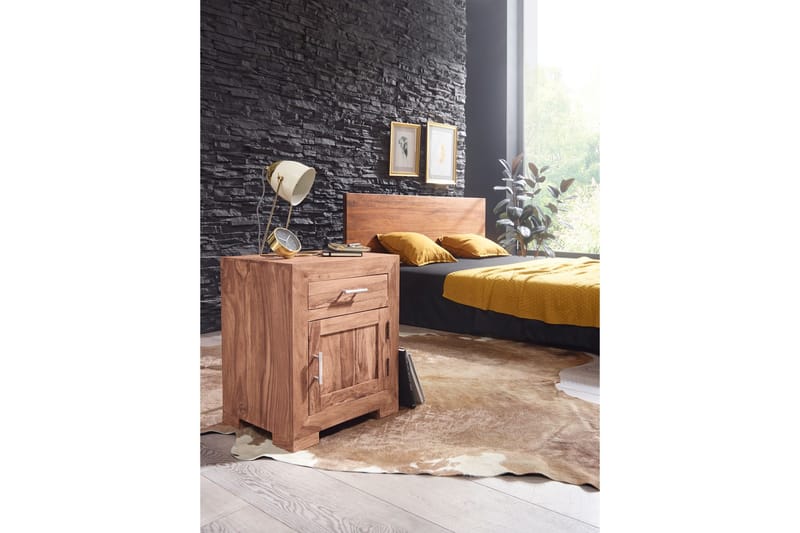 Dornell Nattbord med Skuffer 50 cm i Tre - Brun - Møbler - Bord - Avlastningsbord & sidobord - Sengebord & nattbord