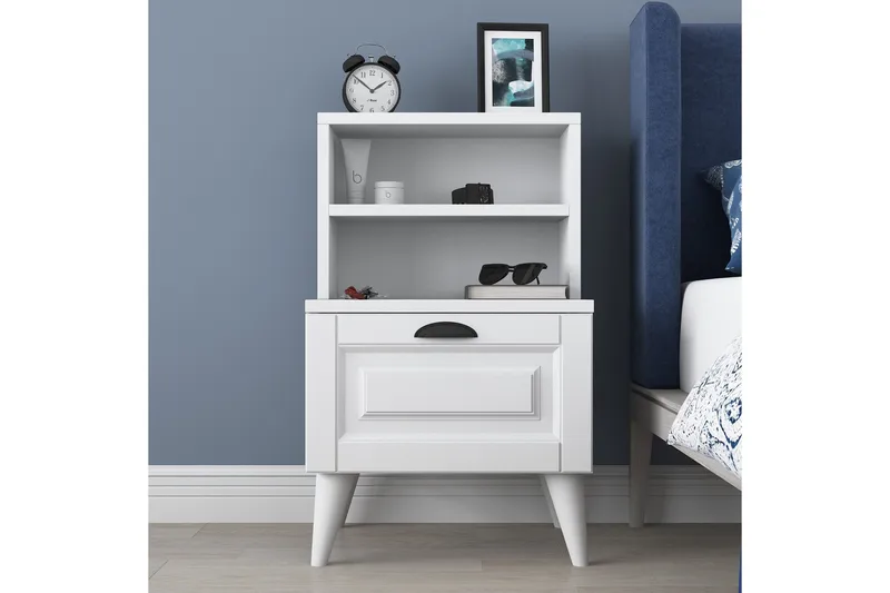 Eladia Nattbord 45 cm - Hvit - Møbler - Bord - Avlastningsbord & sidobord - Sengebord & nattbord