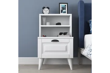 Eladia Nattbord 45 cm - Hvit - Møbler - Bord - Avlastningsbord & sidobord - Sengebord & nattbord