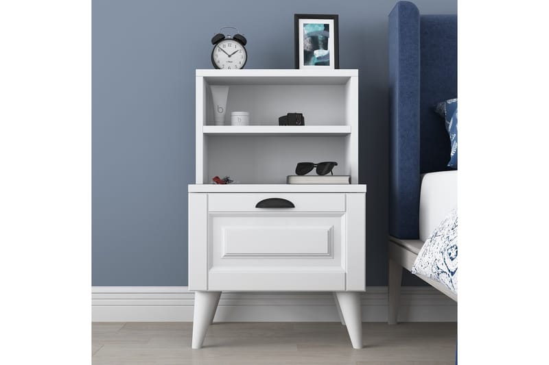 Eladia Nattbord 45 cm - Hvit - Møbler - Bord - Avlastningsbord & sidobord - Sengebord & nattbord