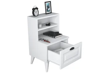 Eladia Nattbord 45 cm - Hvit - Møbler - Bord - Avlastningsbord & sidobord - Sengebord & nattbord