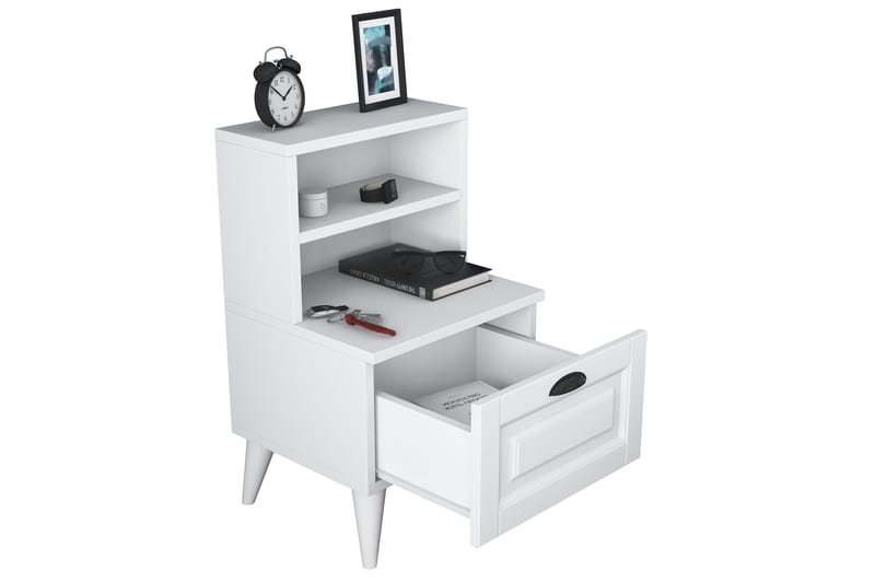 Eladia Nattbord 45 cm - Hvit - Møbler - Bord - Avlastningsbord & sidobord - Sengebord & nattbord