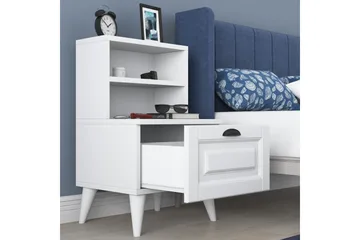 Eladia Nattbord 45 cm - Hvit - Møbler - Bord - Avlastningsbord & sidobord - Sengebord & nattbord