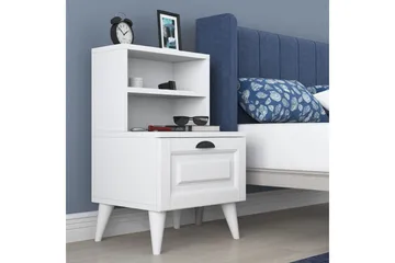 Eladia Nattbord 45 cm - Hvit - Møbler - Bord - Avlastningsbord & sidobord - Sengebord & nattbord