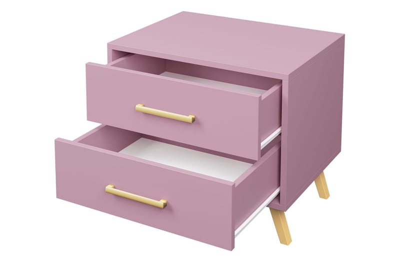 Escaldes Nattbord 54 cm - Matt Blå/Gull - Møbler - Bord - Avlastningsbord & sidobord - Sengebord & nattbord