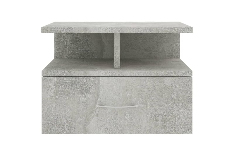 Flytende nattbord betonggrå 40x31x27 cm sponplate - Grå - Sengebord & nattbord