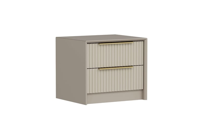 Fruitland Nattbord 53 cm i Tre med Lys Treeffekt med Oppbevaring og Skuffer - Beige - Møbler - Bord - Avlastningsbord & sidobord - Sengebord & nattbord
