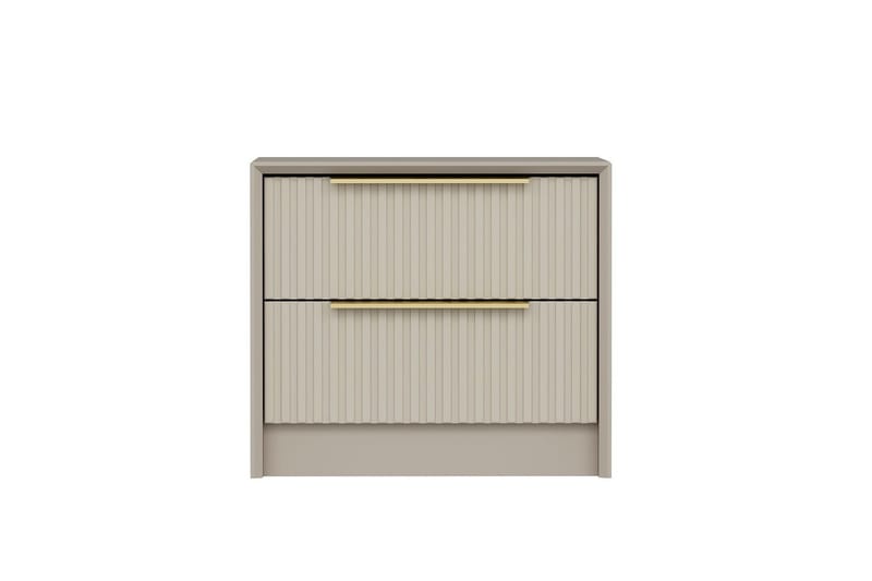 Fruitland Nattbord 53 cm i Tre med Lys Treeffekt med Oppbevaring og Skuffer - Beige - Møbler - Bord - Avlastningsbord & sidobord - Sengebord & nattbord