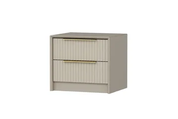 Fruitland Nattbord 53 cm i Tre med Lys Treeffekt med Oppbevaring og Skuffer - Beige - Møbler - Bord - Avlastningsbord & sidobord - Sengebord & nattbord