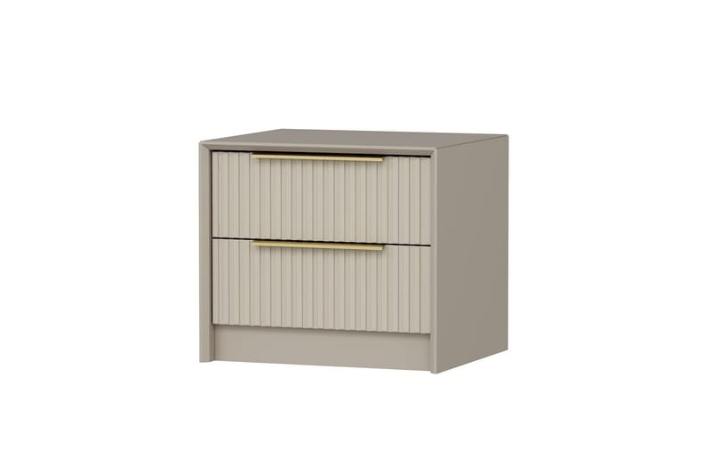 Fruitland Nattbord 53 cm i Tre med Lys Treeffekt med Oppbevaring og Skuffer - Beige - Møbler - Bord - Avlastningsbord & sidobord - Sengebord & nattbord