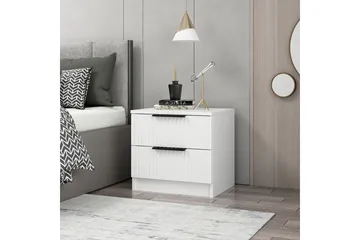 Fruitland Nattbord 54 cm - Hvit - Møbler - Bord - Avlastningsbord & sidobord - Sengebord & nattbord