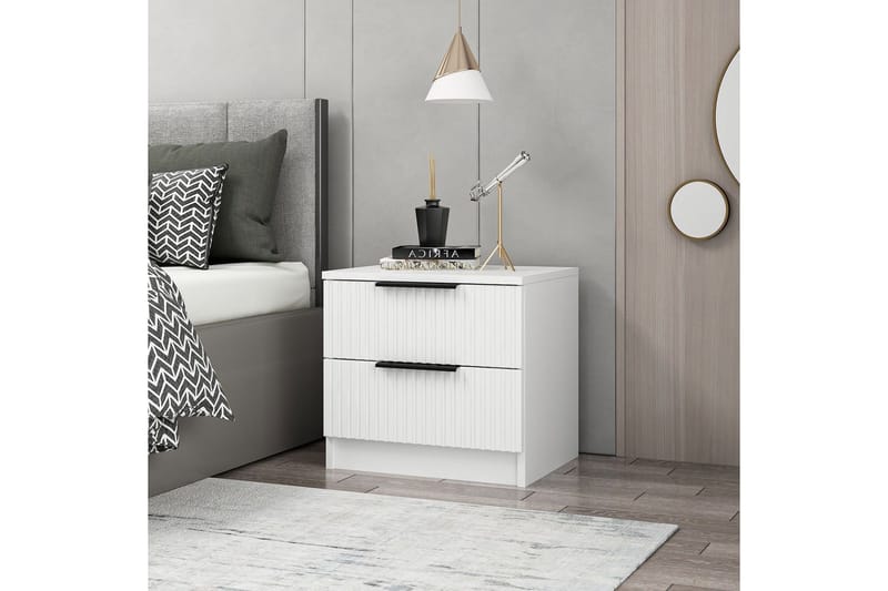Fruitland Nattbord 54 cm - Hvit - Møbler - Bord - Avlastningsbord & sidobord - Sengebord & nattbord