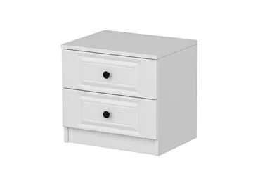 Fruitland Nattbord 54 cm i Tre med Oppbevaring og Skuffer - Hvit - Møbler - Bord - Avlastningsbord & sidobord - Sengebord & nattbord