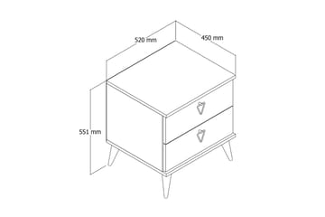 Heibert nattbord 52 cm - Møbler - Bord - Avlastningsbord & sidobord - Sengebord & nattbord