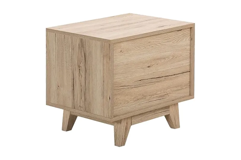 Hultz Nattbord 50 cm med Oppbevaring Skuff + Hylle - Hvit - Møbler - Bord - Avlastningsbord & sidobord - Sengebord & nattbord