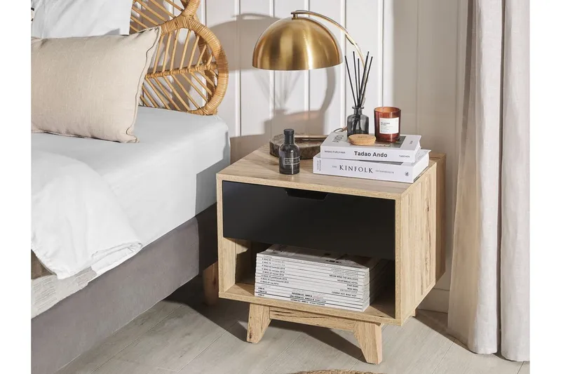 Hultz Sofabord 50 cm - Svart/Lyst Tre - Møbler - Bord - Avlastningsbord & sidobord - Sengebord & nattbord