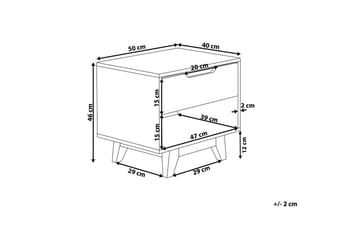 Hultz Sofabord 50 cm - Svart/Lyst Tre - Møbler - Bord - Avlastningsbord & sidobord - Sengebord & nattbord