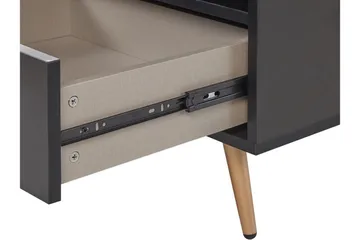 Indio Nattbord 50 cm - Svart/Guld - Møbler - Bord - Avlastningsbord & sidobord - Sengebord & nattbord