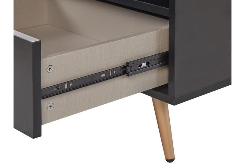 Indio Nattbord 50 cm - Svart/Guld - Møbler - Bord - Avlastningsbord & sidobord - Sengebord & nattbord