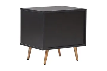 Indio Nattbord 50 cm - Svart/Guld - Møbler - Bord - Avlastningsbord & sidobord - Sengebord & nattbord