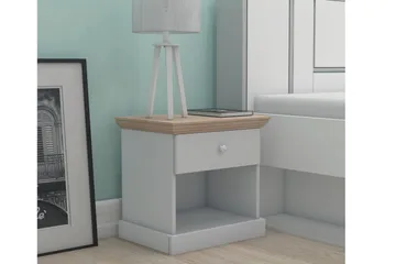 Jundapah Nattbord 45x35 cm - Grå/Brun - Møbler - Bord - Avlastningsbord & sidobord - Sengebord & nattbord