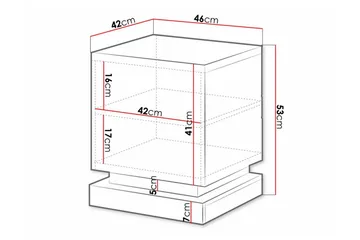 Juniskär Nattbord 46 cm - Hvid - Møbler - Bord - Avlastningsbord & sidobord - Sengebord & nattbord