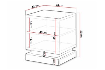 Juniskär Nattbord 46 cm - Svart - Møbler - Bord - Avlastningsbord & sidobord - Sengebord & nattbord