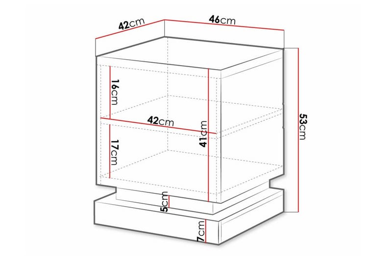 Juniskär Nattbord 46 cm - Svart - Møbler - Bord - Avlastningsbord & sidobord - Sengebord & nattbord
