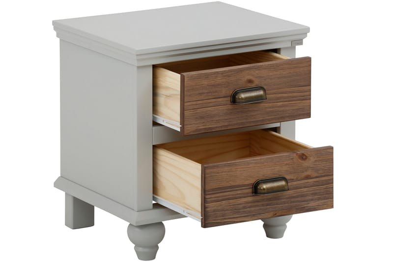 Kagami Nattbord 45x38 cm - Grå/Brun - Møbler - Bord - Avlastningsbord & sidobord - Sengebord & nattbord