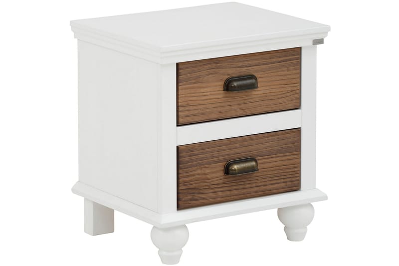 Kagami Nattbord 45x38 cm, Hvit/Brun