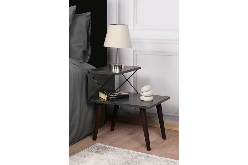 Kaysie Nattbord 50 cm - Antrasitt - Møbler - Bord - Avlastningsbord & sidobord - Sengebord & nattbord