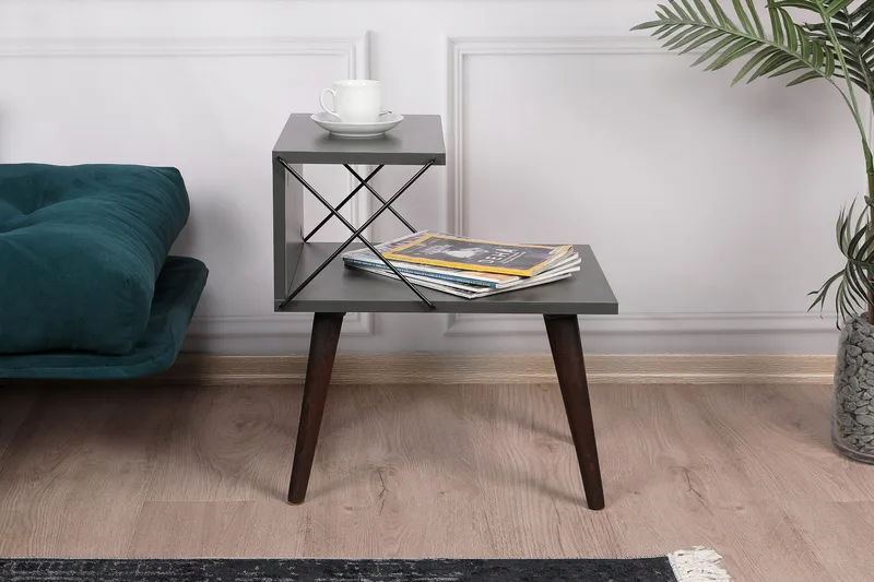 Kaysie Nattbord 50 cm - Antrasitt - Møbler - Bord - Avlastningsbord & sidobord - Sengebord & nattbord