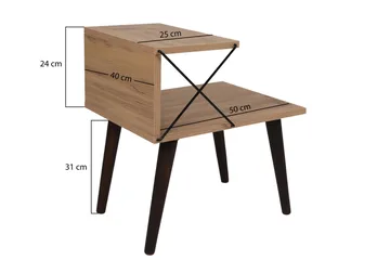 Kaysie Nattbord 50 cm - Natur - Møbler - Bord - Avlastningsbord & sidobord - Sengebord & nattbord