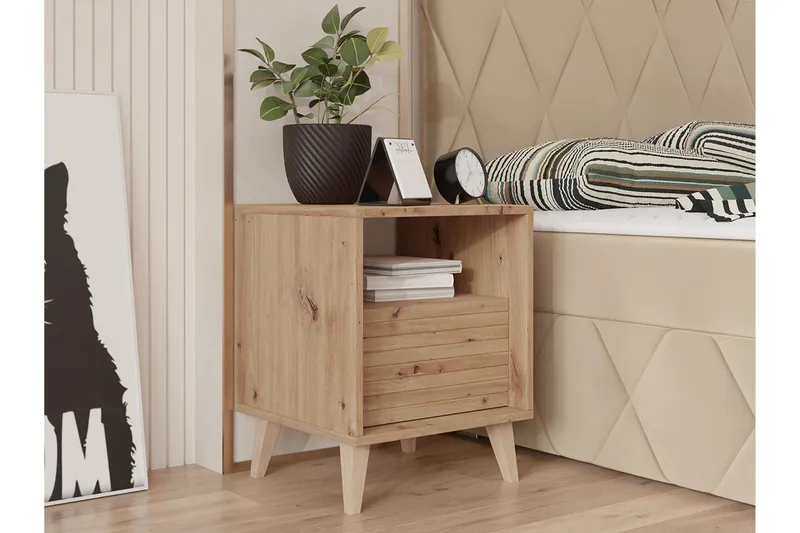 Kintore Sengbord 40 cm - Brun - Møbler - Bord - Avlastningsbord & sidobord - Sengebord & nattbord