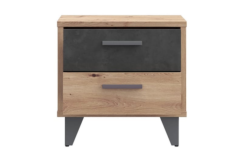 Kocherinovo Nattbord 42x50 cm - Brun/Grå - Møbler - Bord - Avlastningsbord & sidobord - Sengebord & nattbord