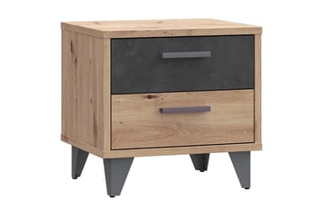 Kocherinovo Nattbord 42x50 cm - Brun/Grå - Møbler - Bord - Avlastningsbord & sidobord - Sengebord & nattbord