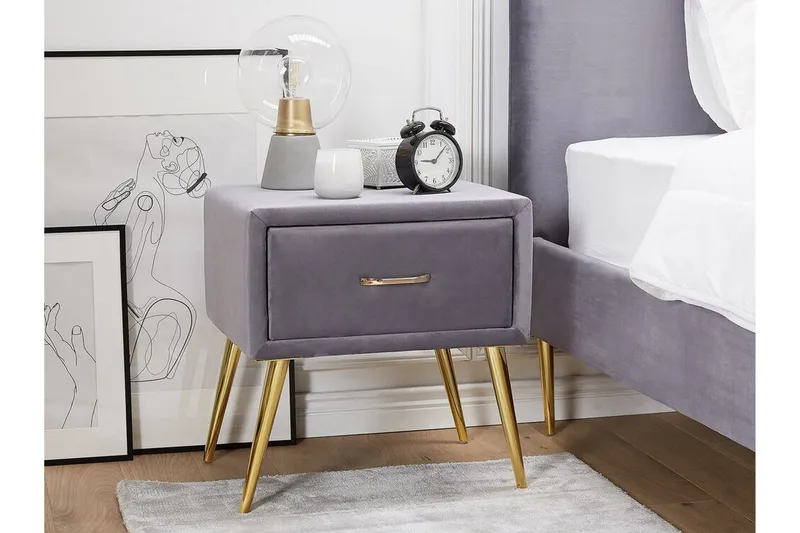 Larochelle Nattbord - Grå - Møbler - Bord - Avlastningsbord & sidobord - Sengebord & nattbord