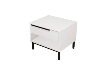 Liyakat Nattbord 53,6 cm - Hvit - Møbler - Bord - Avlastningsbord & sidobord - Sengebord & nattbord
