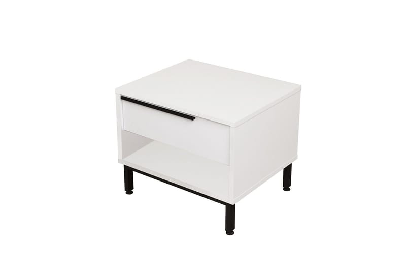 Liyakat Nattbord 53,6 cm - Hvit - Møbler - Bord - Avlastningsbord & sidobord - Sengebord & nattbord