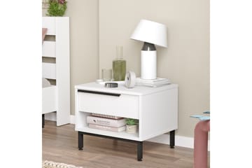 Liyakat Nattbord 53,6 cm - Hvit - Møbler - Bord - Avlastningsbord & sidobord - Sengebord & nattbord