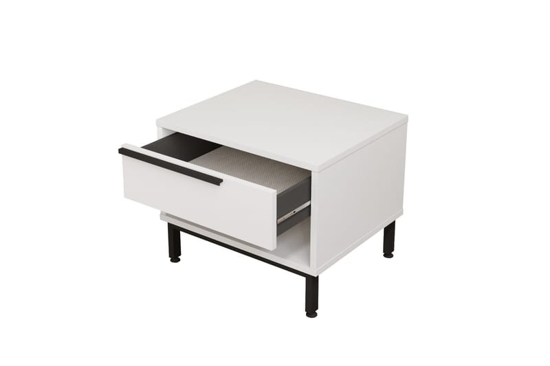 Liyakat Nattbord 53,6 cm - Hvit - Møbler - Bord - Avlastningsbord & sidobord - Sengebord & nattbord
