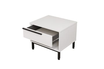 Liyakat Nattbord 53,6 cm - Hvit - Møbler - Bord - Avlastningsbord & sidobord - Sengebord & nattbord