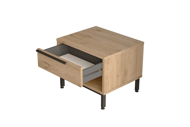 Liyakat Nattbord 53,6 cm - Valnøtt - Møbler - Bord - Avlastningsbord & sidobord - Sengebord & nattbord