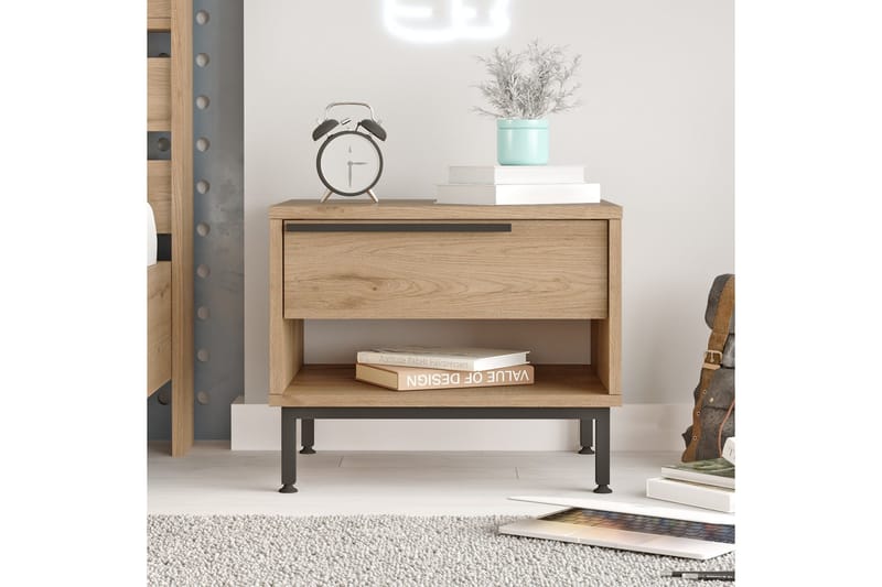 Liyakat Nattbord 53,6 cm - Valnøtt - Møbler - Bord - Avlastningsbord & sidobord - Sengebord & nattbord