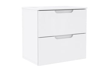 Llanharry Nattbord 50 cm med Oppbevaring 2 Skuffer - Hvit - Møbler - Bord - Avlastningsbord & sidobord - Sengebord & nattbord